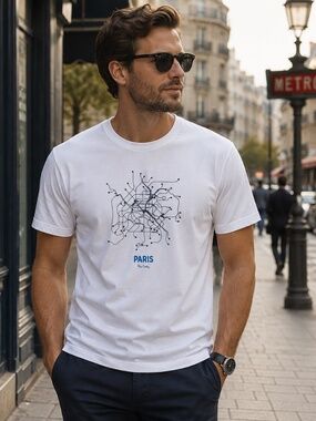 Pierre Cardin Paris Graphic T-Shirt — Men’s Size L